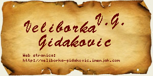 Veliborka Gidaković vizit kartica